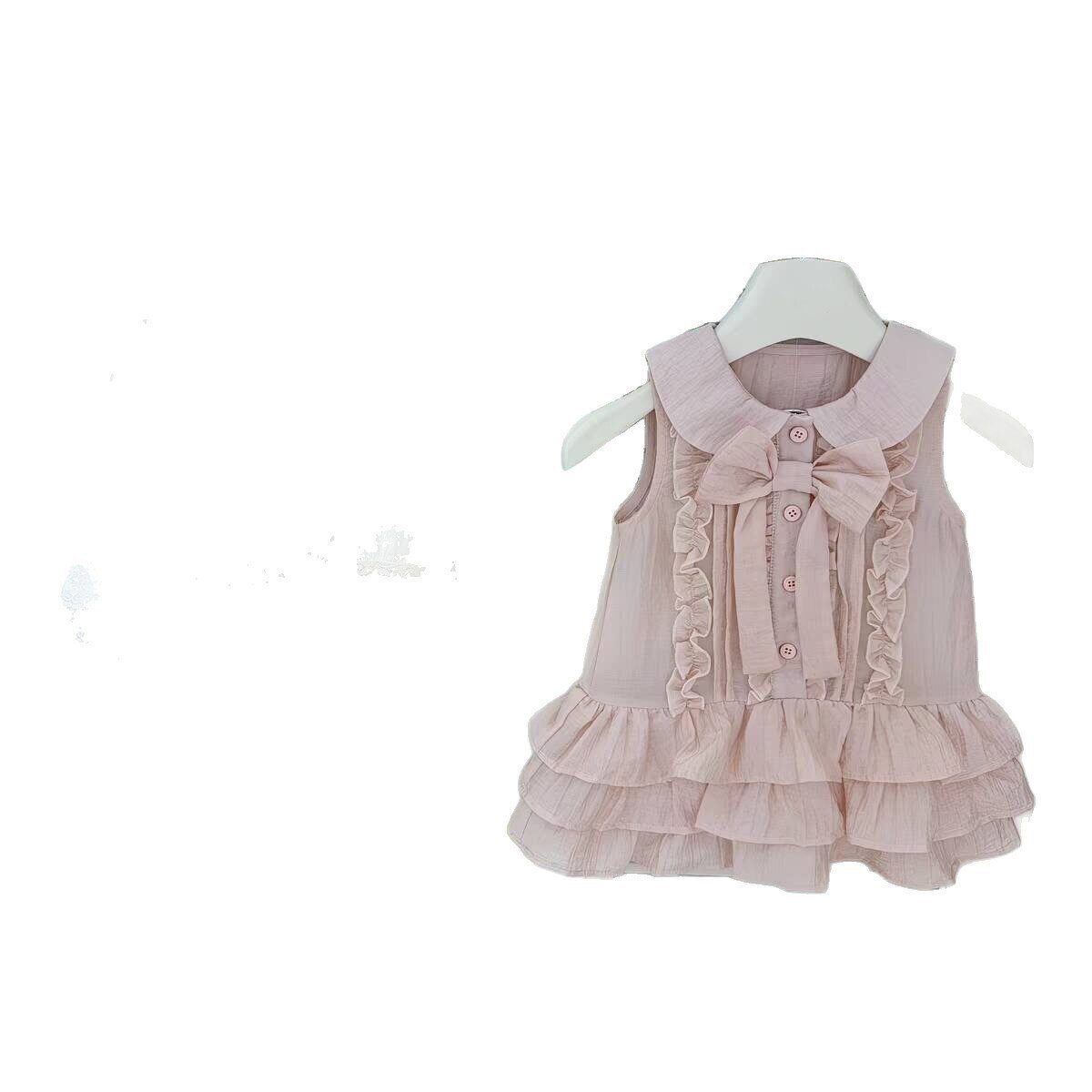 Cute Baby Girl Bow Backless Dress Versatile Dress Princess Trendy