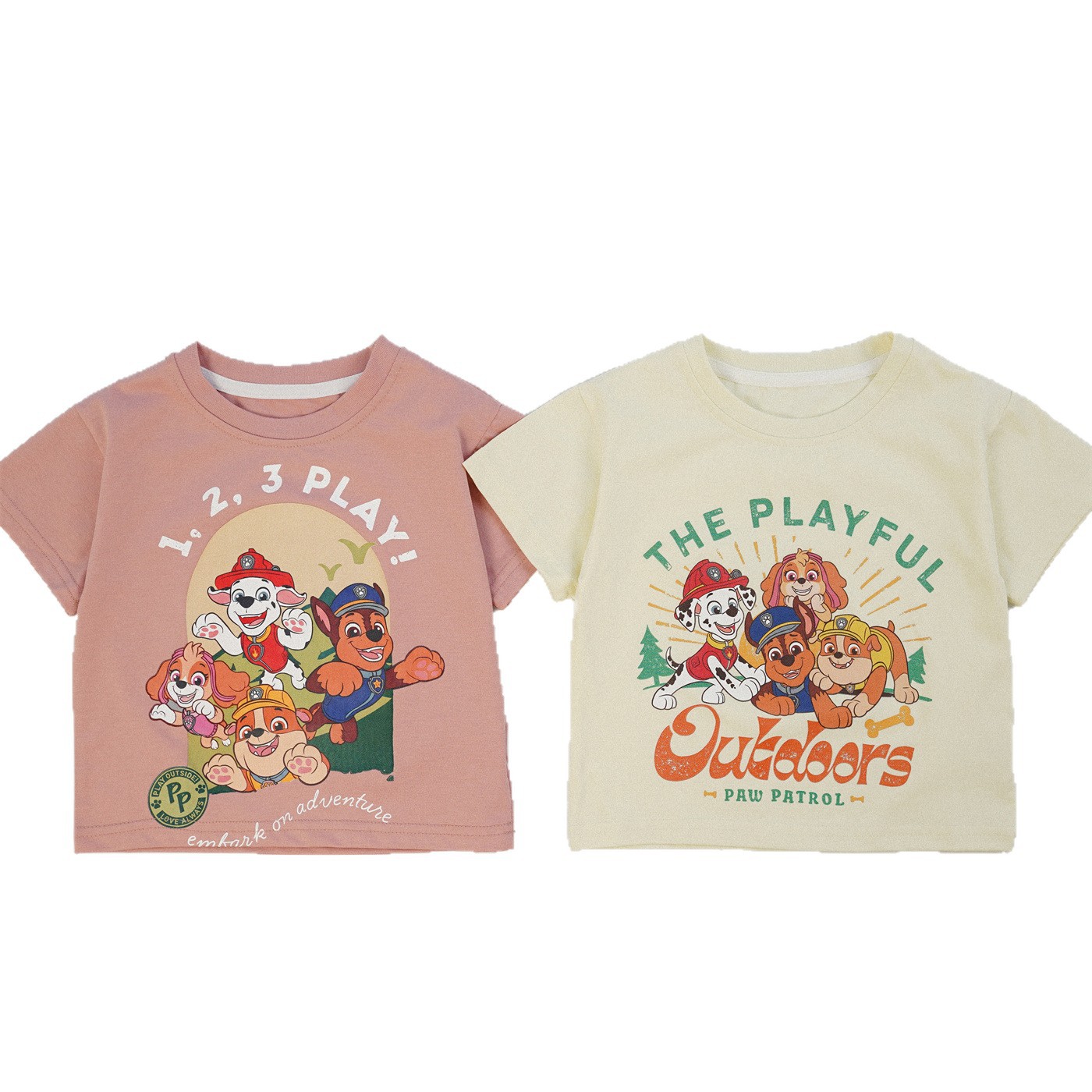 Children's short sleeved t-shirt cartoon print
