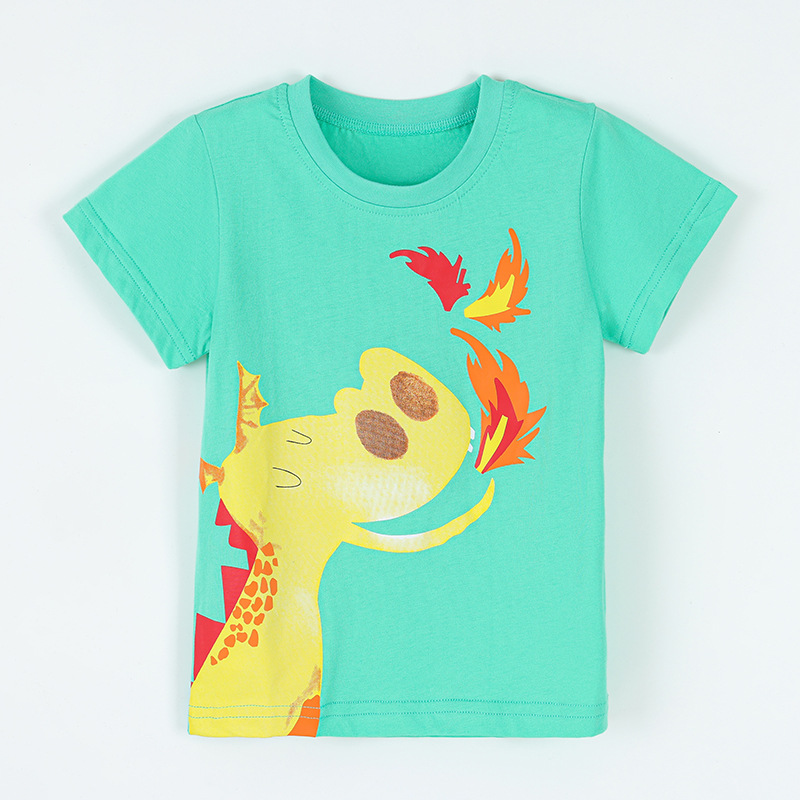 Boys' Short Sleeve T-Shirt Dinosaur Print