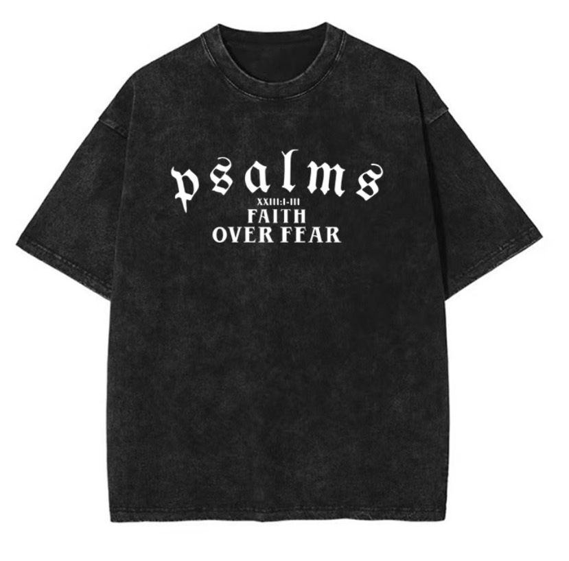 Vintage Washed Distressed Letter Print Oversized Short Sleeve T-Shirt Unisex Couple Style Heavyweight Tee Top F76310E1F0D28A1F8CEE02A7B23B40A2