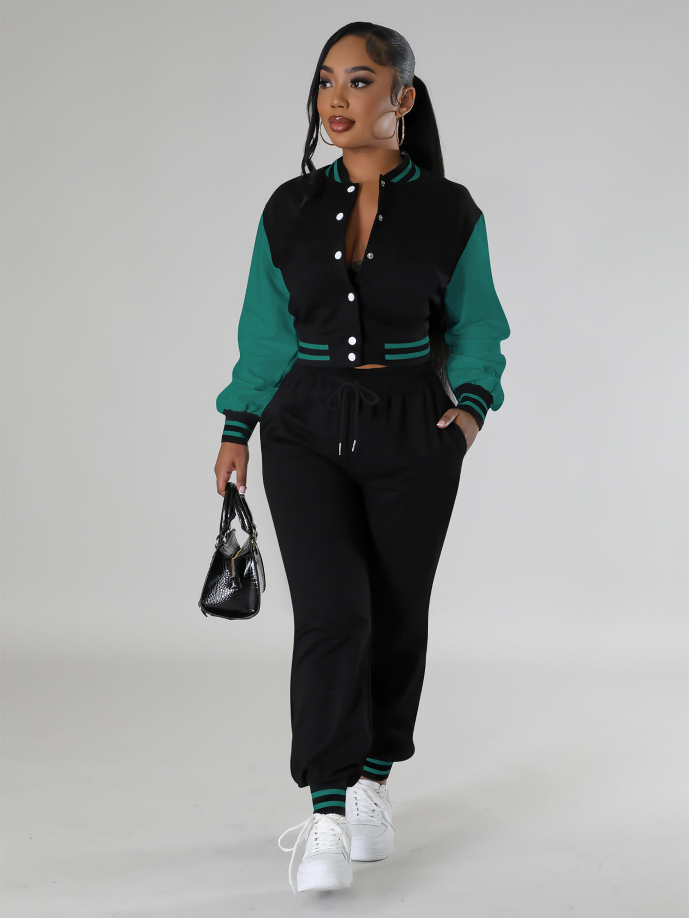 Varsity Tracksuit Two-Piece Set Women