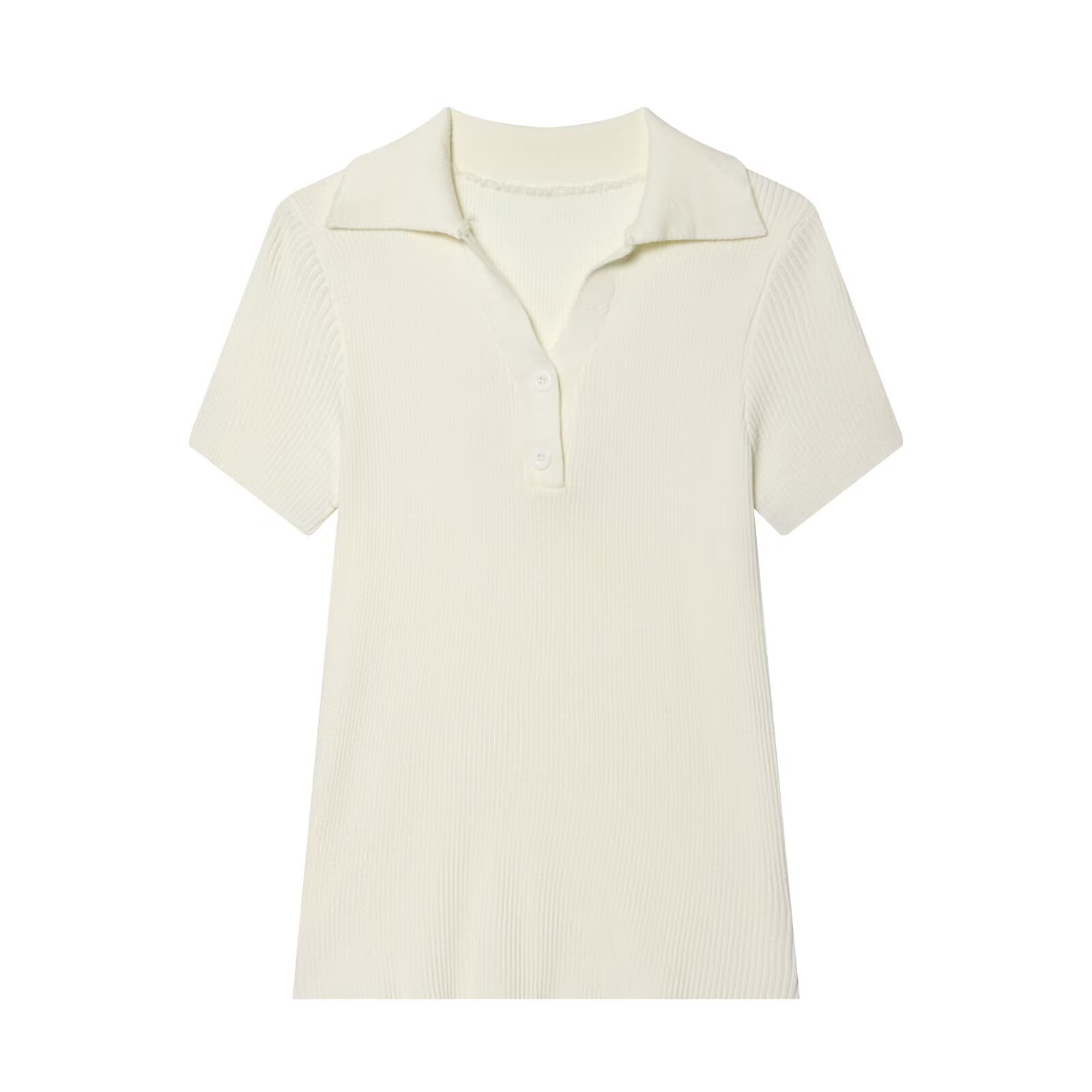 Style Knit Short Sleeve Polo Shirt for Women undefined
