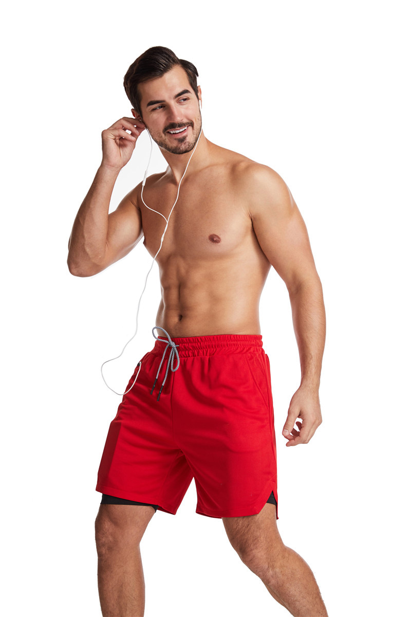 Men's Running Earphone Shorts, Quick-Dry Athletic Shorts, Fitness Fashionable Trendy Anti-See-Through Five-Inch Shorts undefined