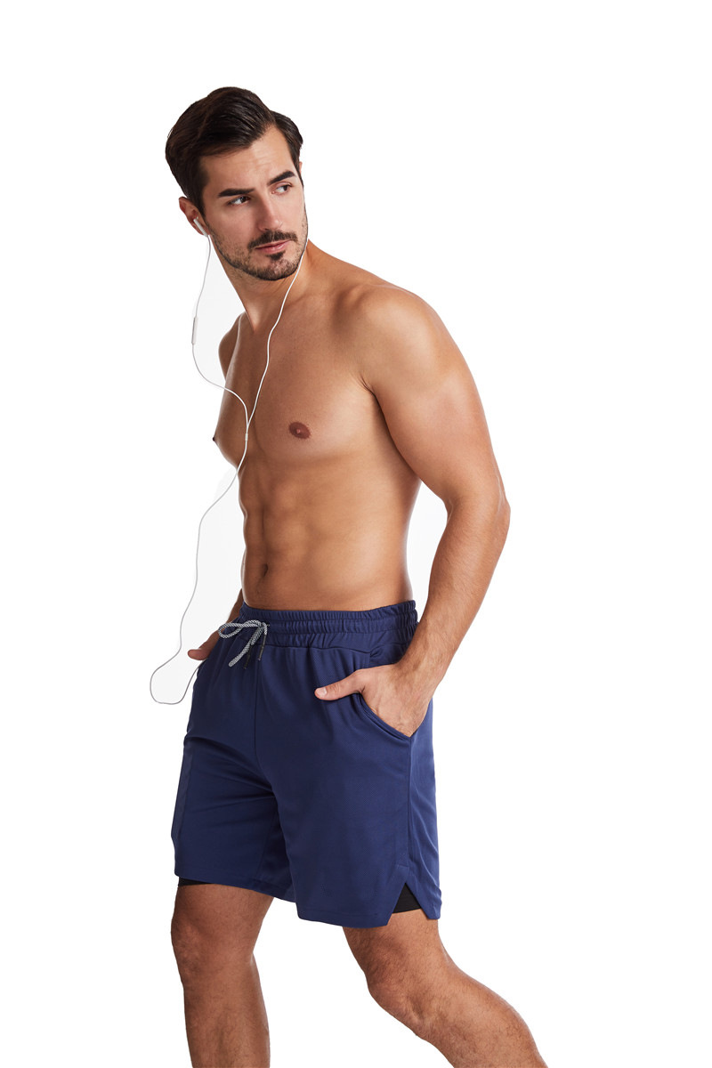 Men's Running Earphone Shorts, Quick-Dry Athletic Shorts, Fitness Fashionable Trendy Anti-See-Through Five-Inch Shorts undefined