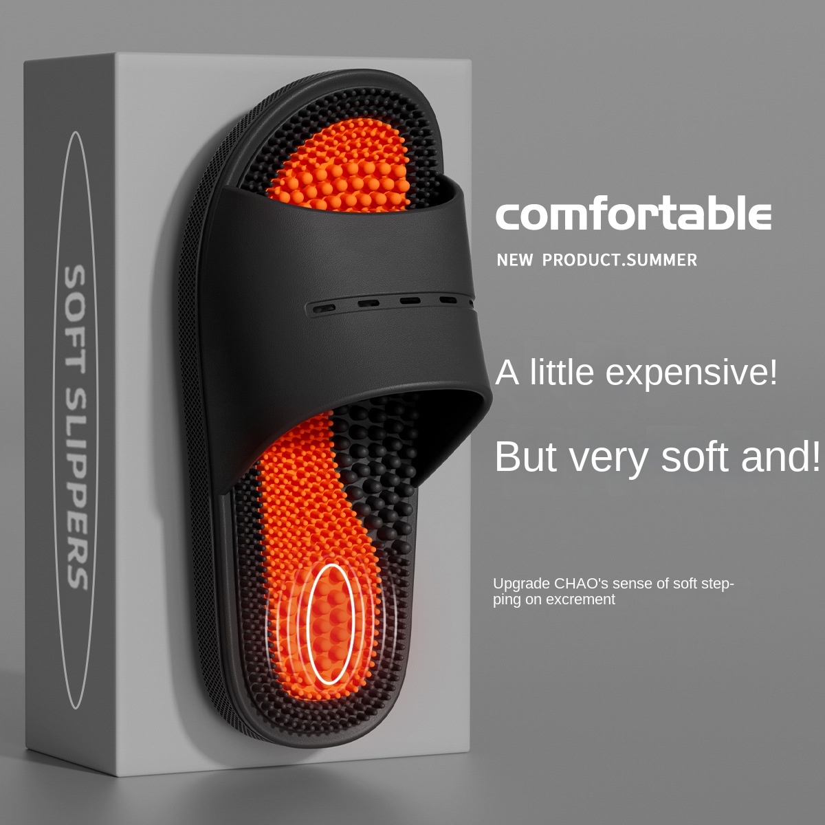 Massage Slippers Non-Slip Bath Massaging Reflexology Sandals PVC Men's Slippers image 5