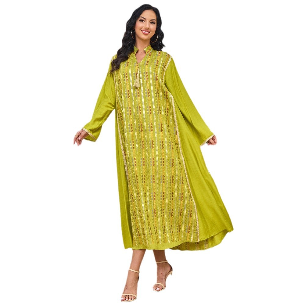 Long sleeved loose long dress