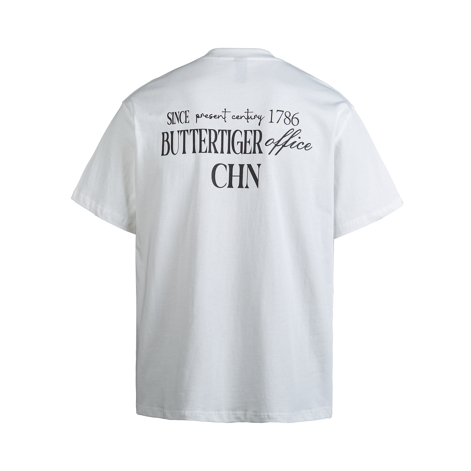Slogan print loose men's and women's short sleeves