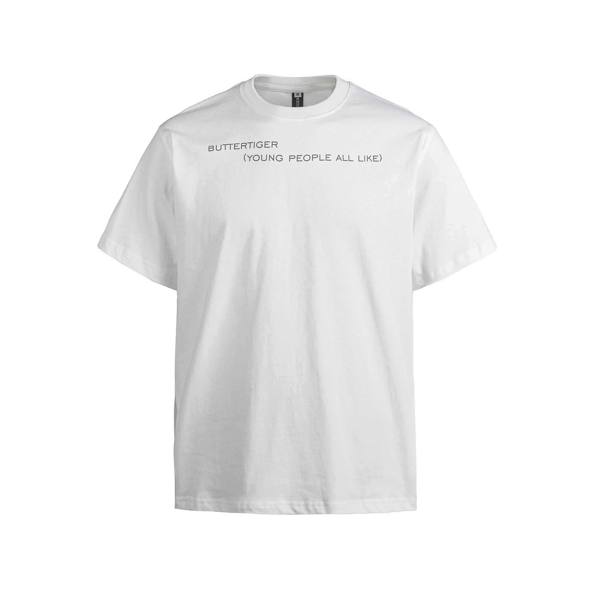 Letter printed loose shoulder short sleeved shirt