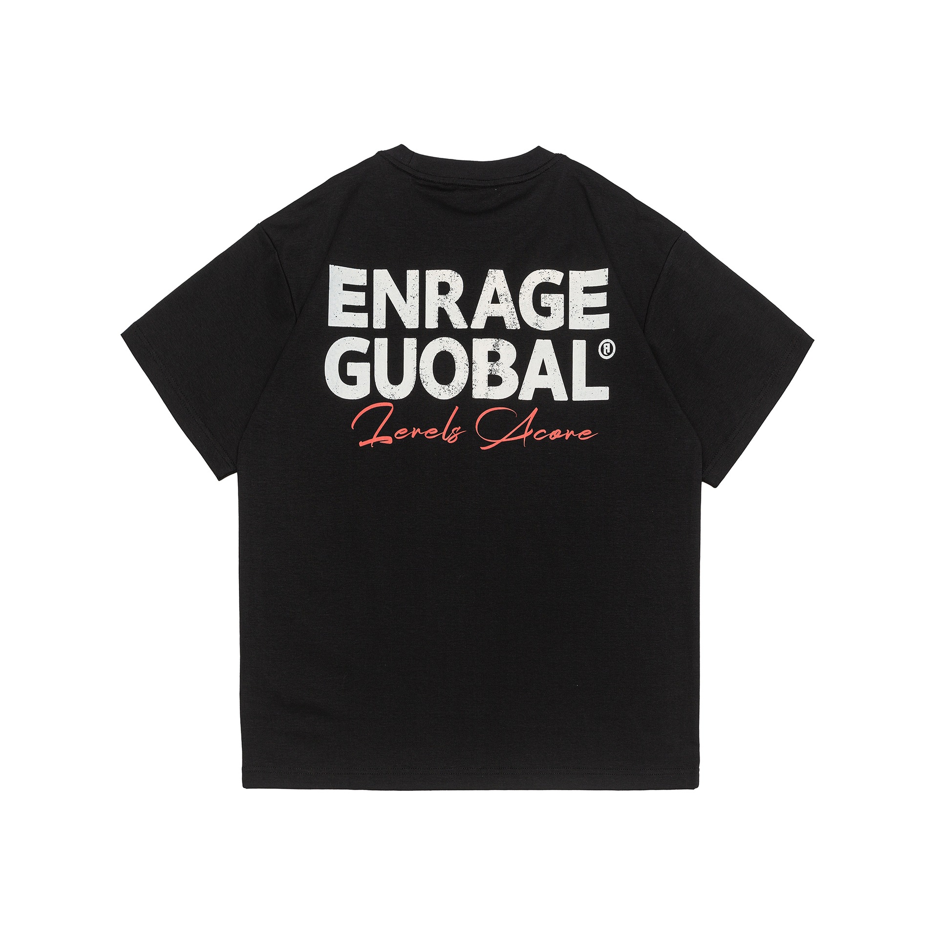 Letter printed round neck short sleeved shirt