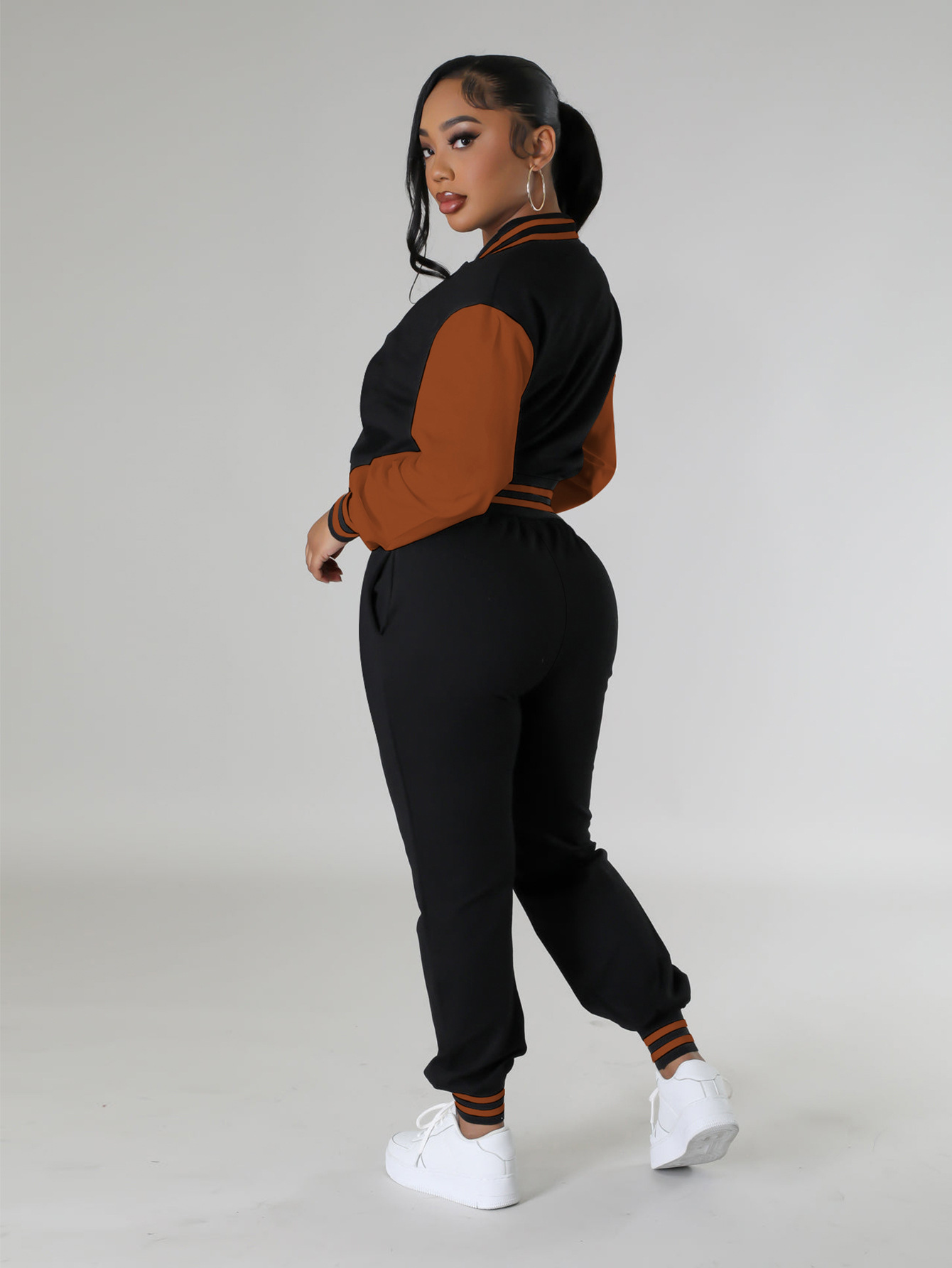 Women's Varsity Stripe Jogger Set