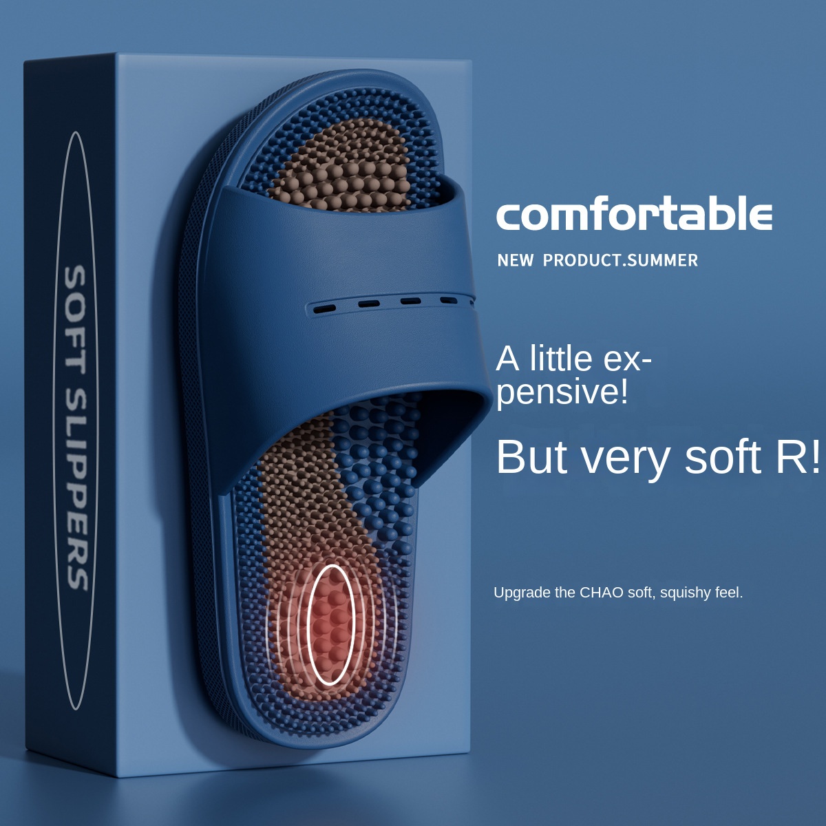 Massage Slippers Non-Slip Bath Massaging Reflexology Sandals PVC Men's Slippers image 6