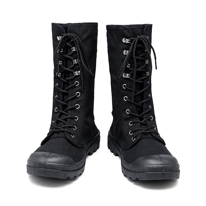 High-top Martin Boots Outdoor Jungle Hiking Slip-on All-in-one Sneakers Unisex Canvas Shoes