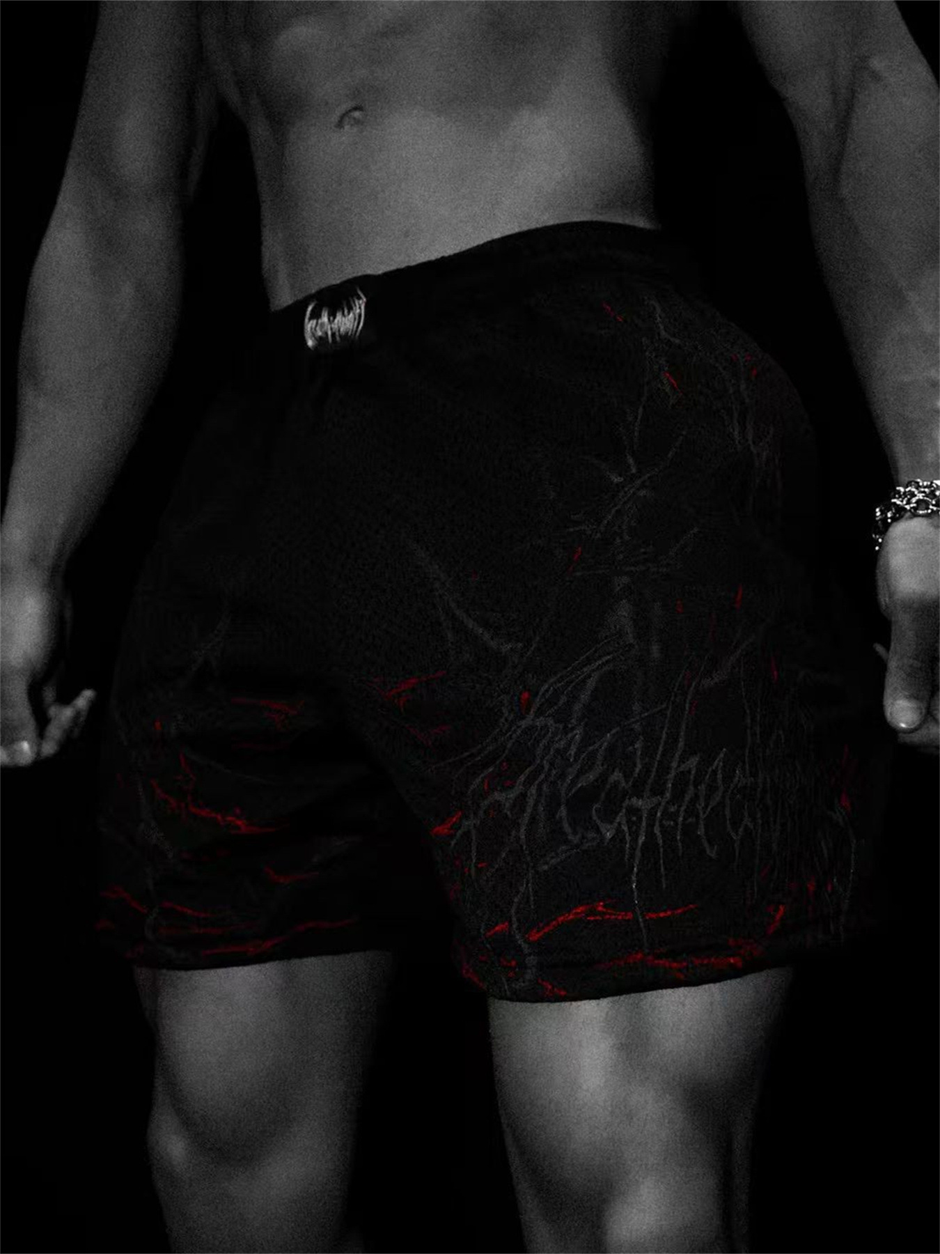 Sports Shorts Men Fitness Fashion Large Hole Muscle Workout Shorts Men Quick-Dry Breathable Lightweight Beach Summer New – detalle y tallas