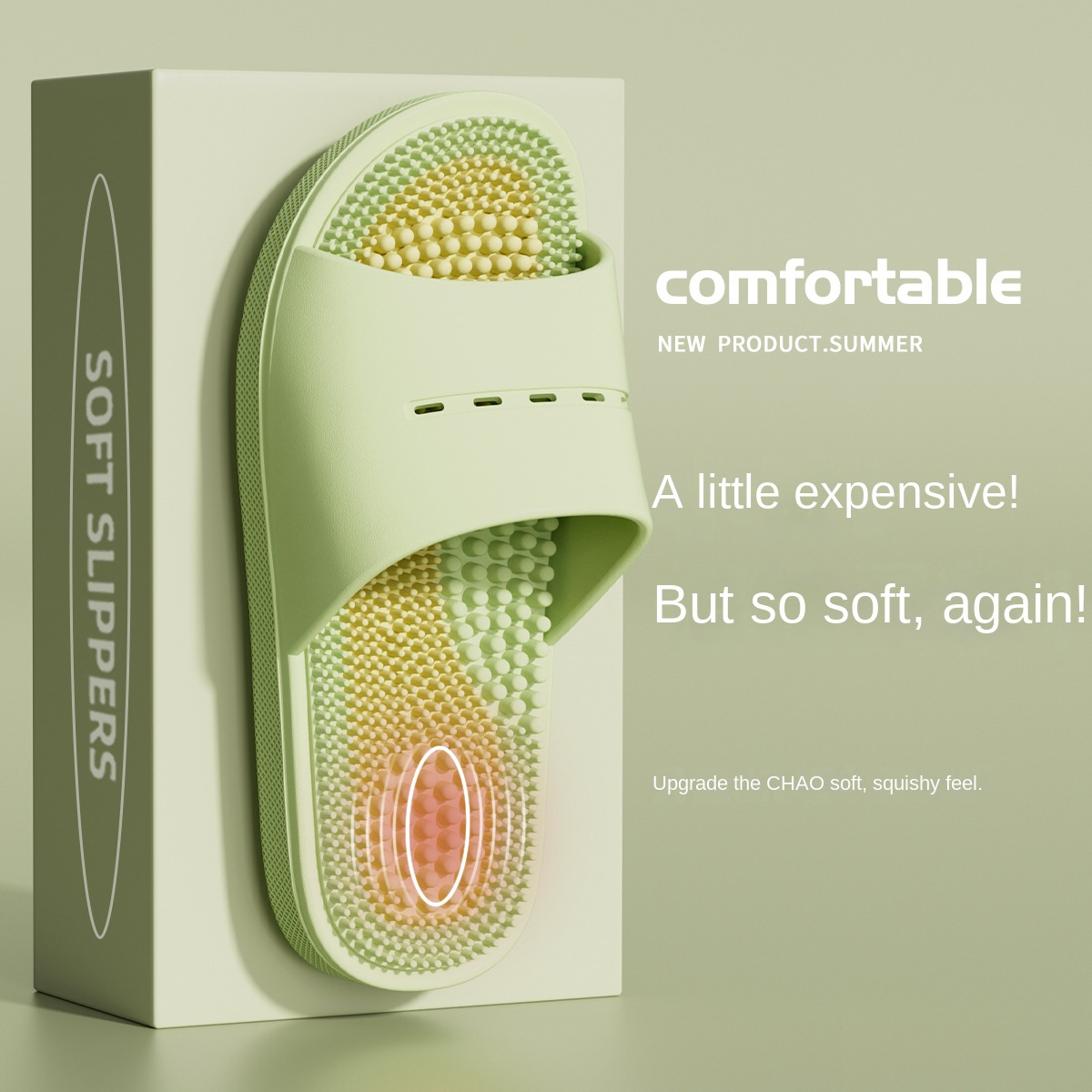 Massage Slippers Non-Slip Bath Massaging Reflexology Sandals PVC Men's Slippers image 3
