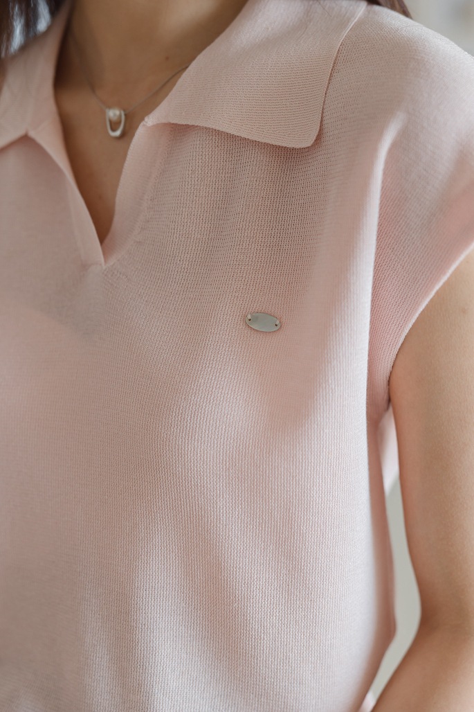 White Linen Tencel Flip Collar Knit Short Sleeve Women's Commuter Stylish Short Polo Shirt Top B71102154619DCD8295E6E0ABCE66017