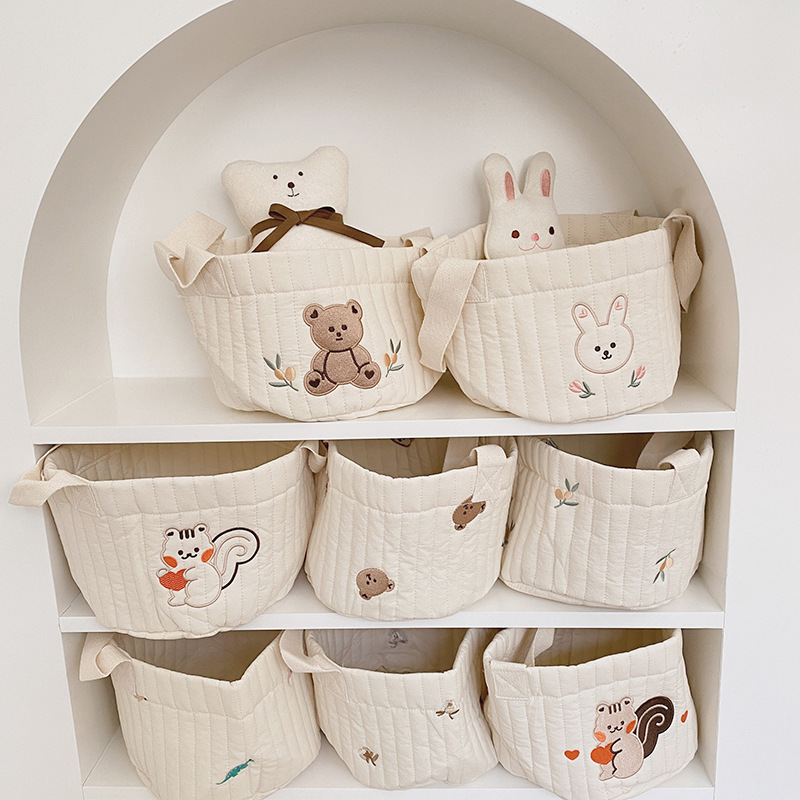Baby Diaper Clothes Toy Organizer Bag Crib Storage Bag Multi-purpose Storage Basket