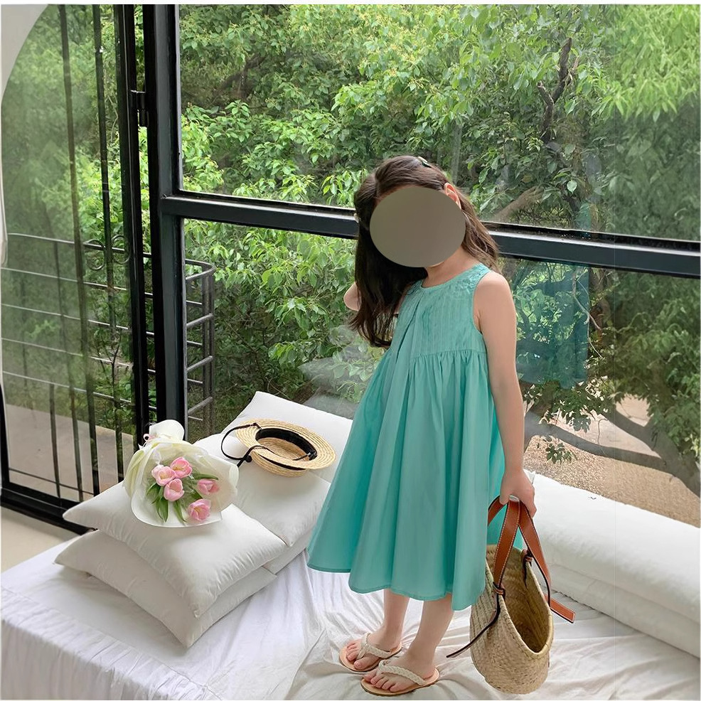 Children's Dress Summer New Fashion Casual Sleeveless Tank Princess Dress Trendy for Toddler and