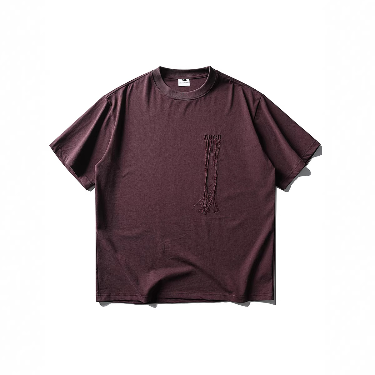 Embroidered loose T-shirt sleeves with letters