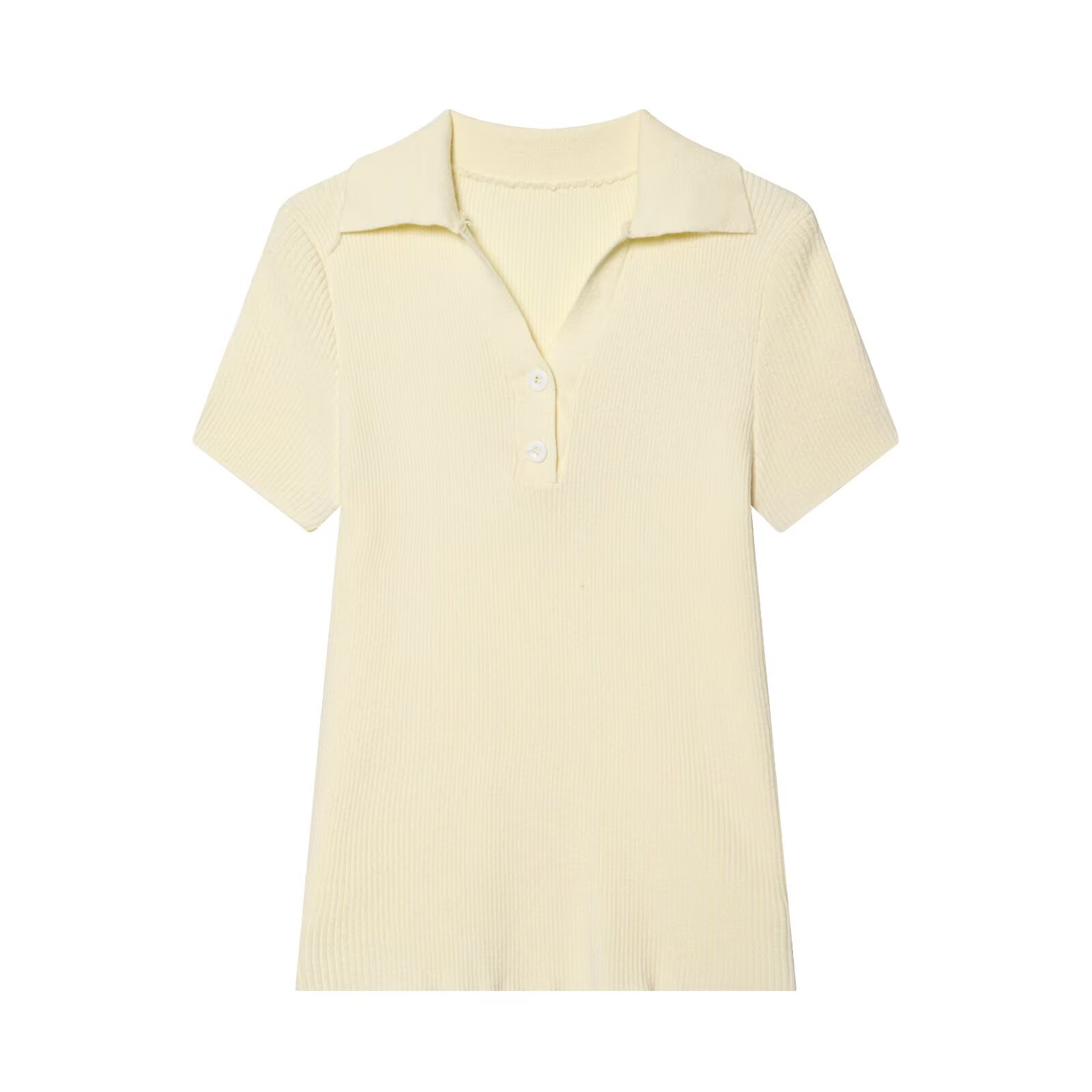 Style Knit Short Sleeve Polo Shirt for Women undefined