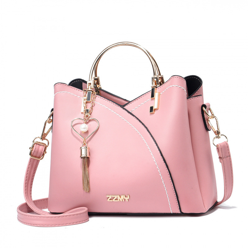 Color-blocked large-capacity shoulder bag with high-quality crossbody design