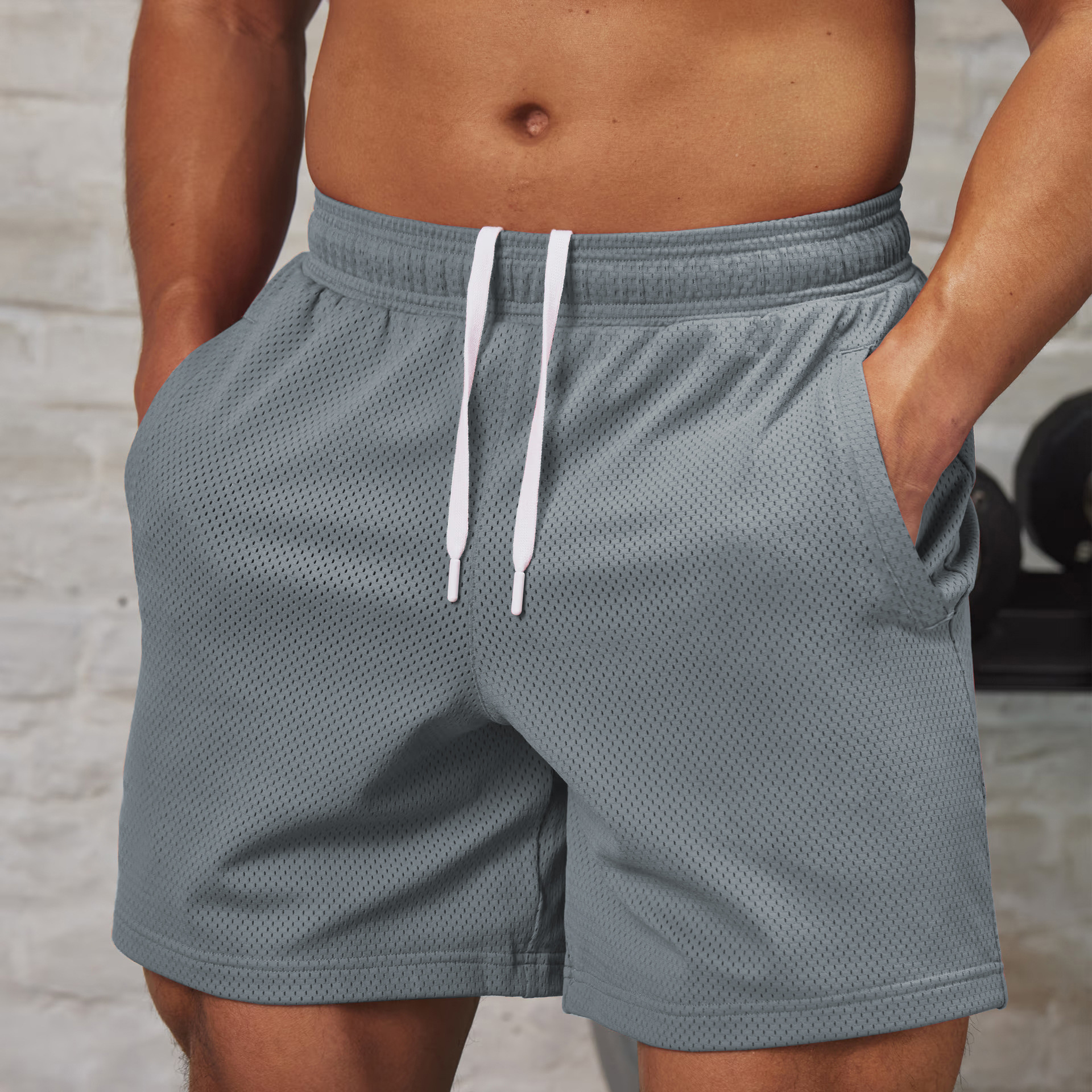 Fitness Muscle Men's Athletic Shorts Lightweight Mesh Quick-Dry Casual Running Breathable 4-5 Inch Mid-Length Shorts D098740EAADB605BB9900633BBEE500E