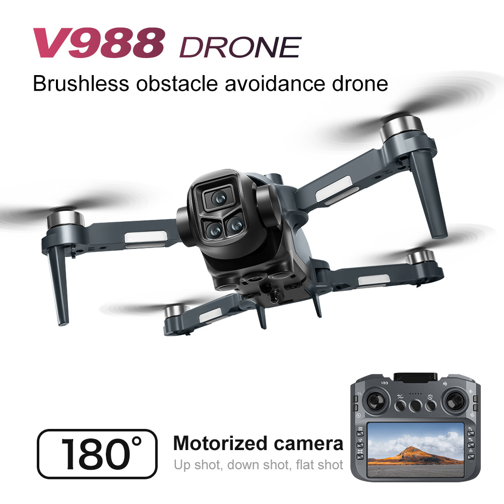 Drone with Triple Cameras, Screen, Optical Flow Positioning, 8K HD Aerial Photography, Obstacle