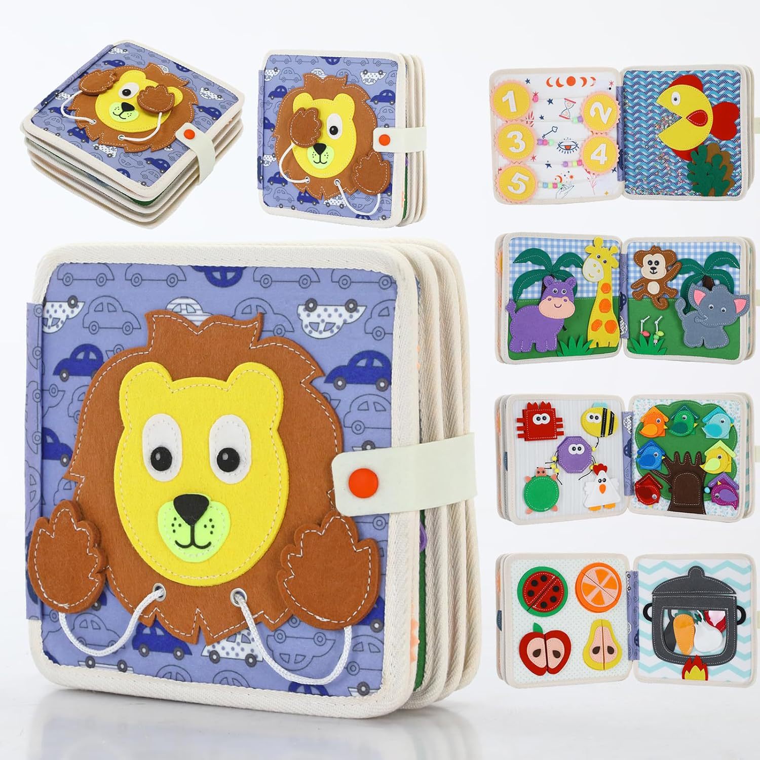 Felt Book Baby Educational Felt Busy Board Early Learning Toy Children's Toy Puzzle Board Learning