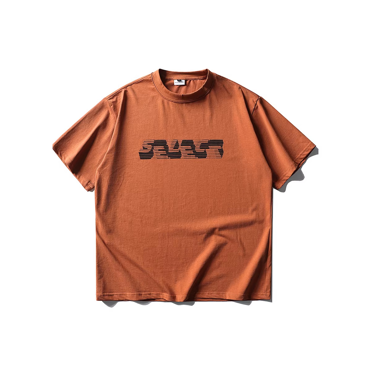 Stacked Shadow Printed Short Sleeve T-shirt