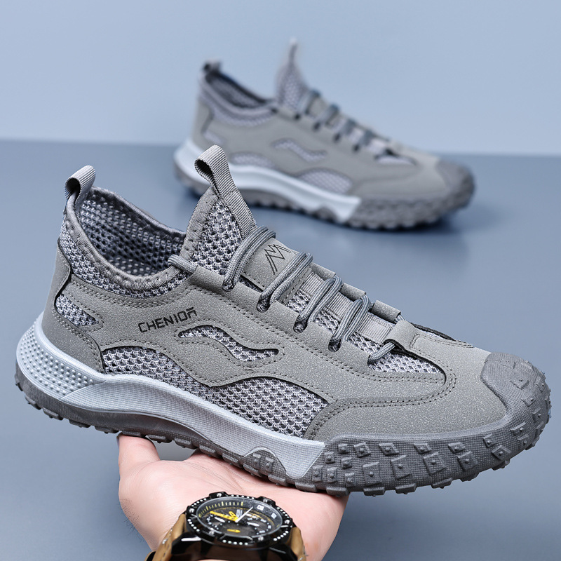 Work Safety Shoes for Men, Breathable Mesh Casual Shoes, Slip-Resistant Durable Hiking Shoes image 6