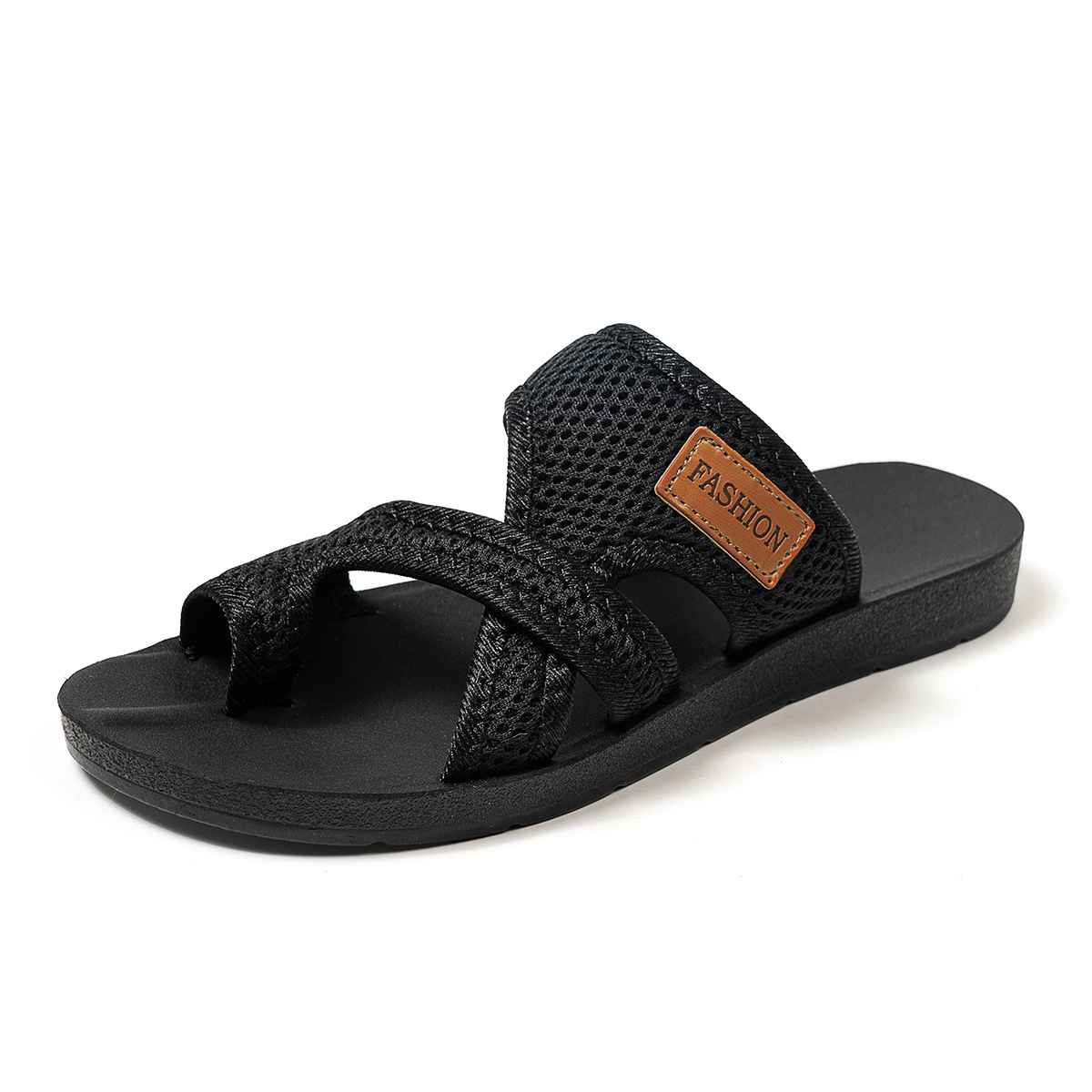 Casual Mesh Breathable Flat Slides for Women, Lightweight Toe-Thru Sandals image 7