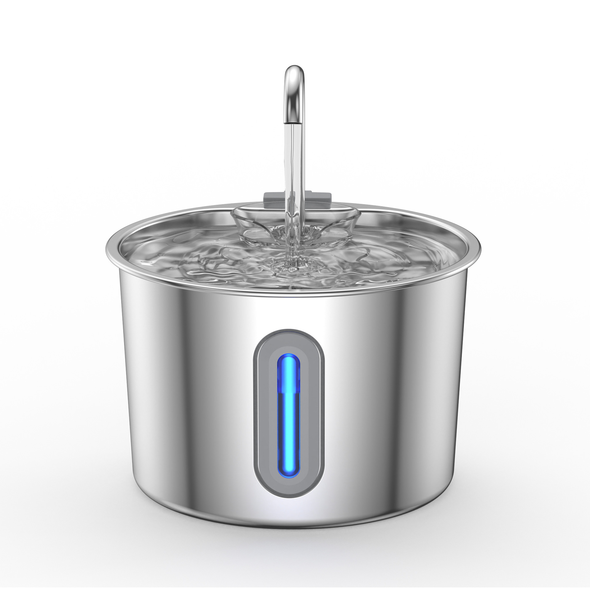 Pet Water Dispenser Stainless Steel Automatic Circulating Cat Dog Water Fountain with Filtration and