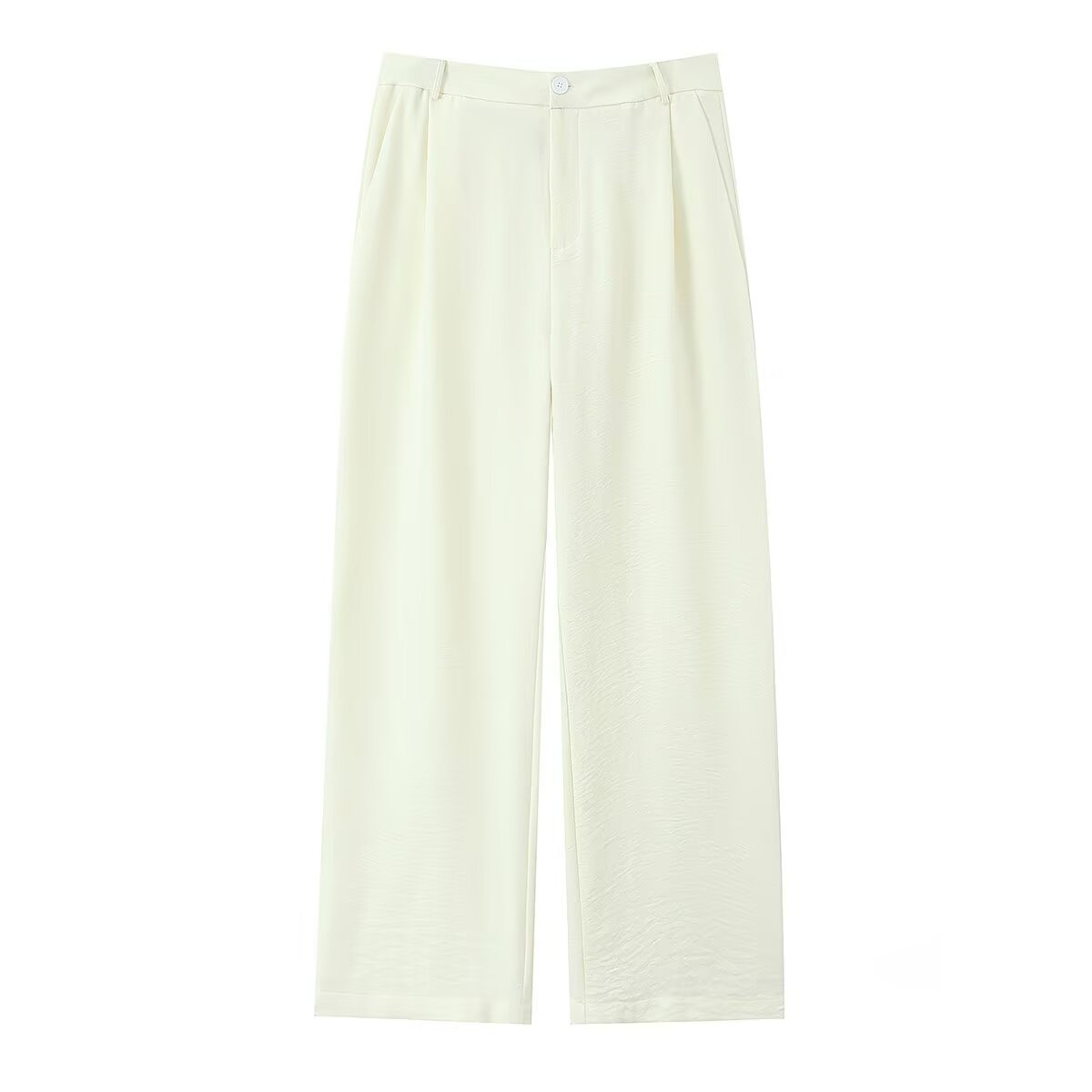 Retro style casual versatile straight leg pants