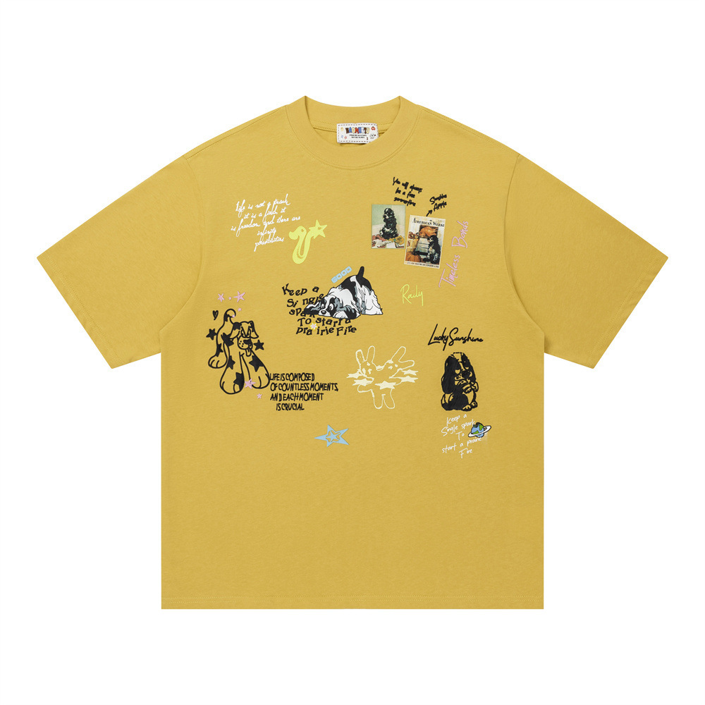 Loose round neck short sleeved t-shirt