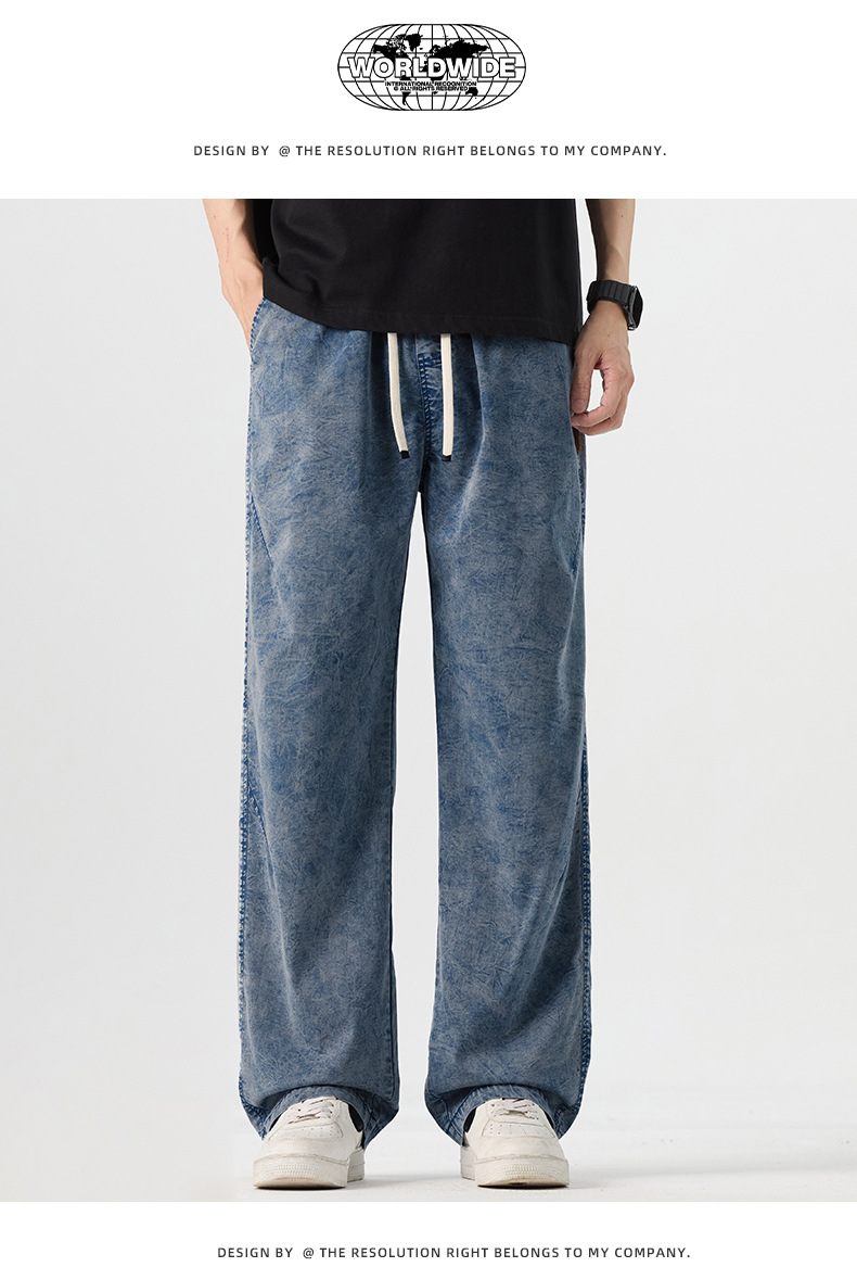 Pantalones retro para hombre color negro