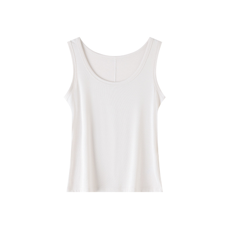 Round neck sleeveless slim fit top