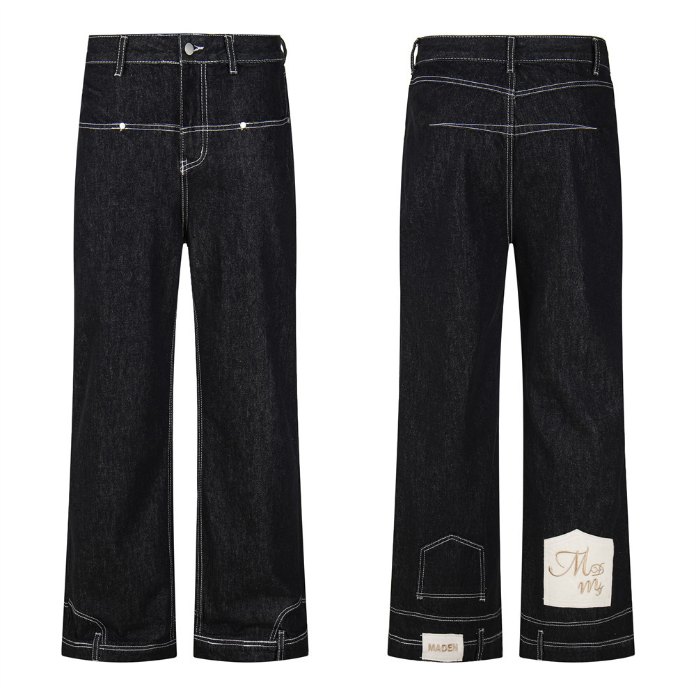 Inverted denim pants
