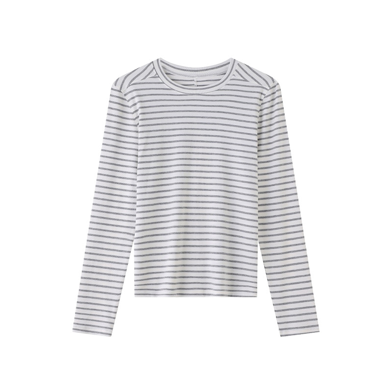 Striped round neck top