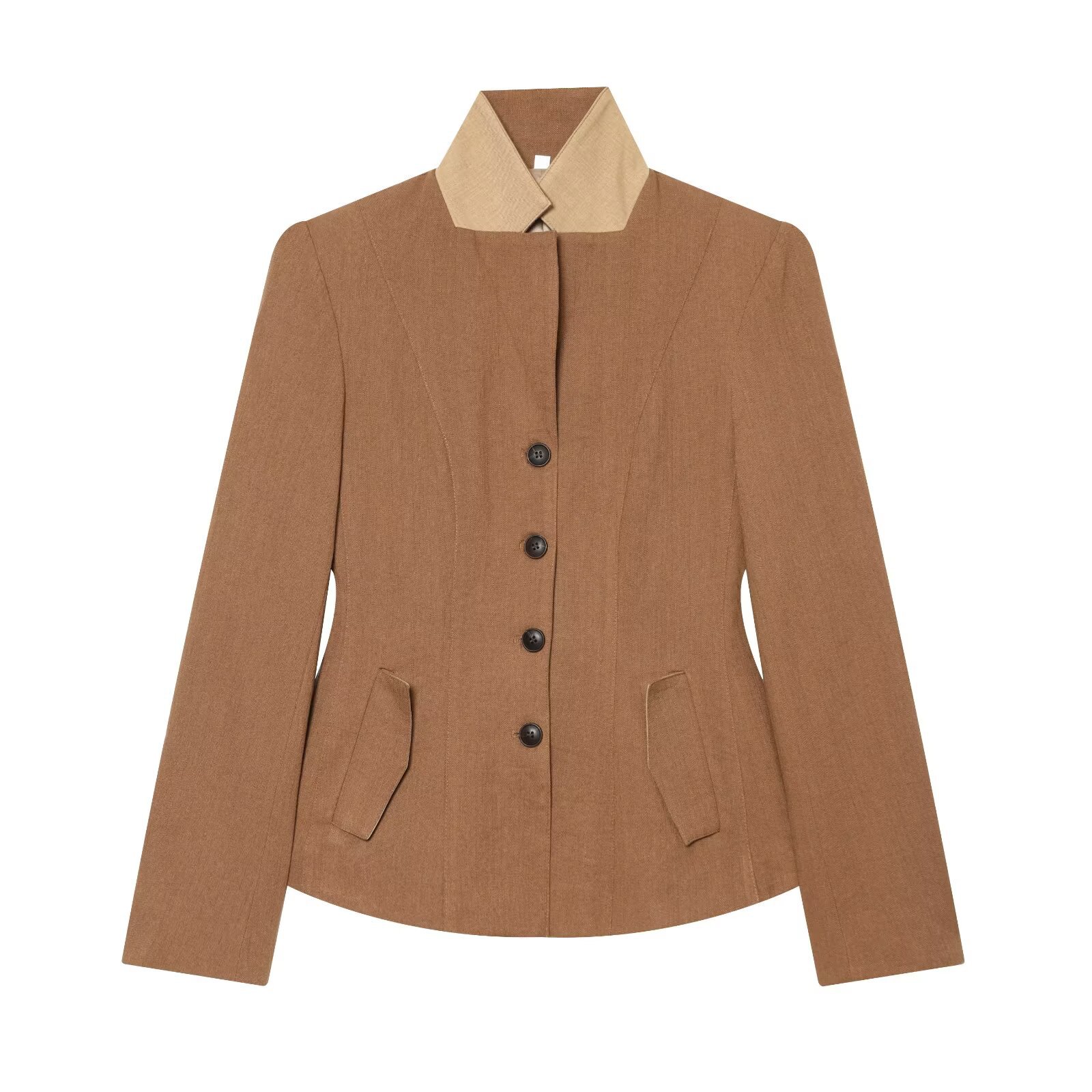 Commuting style elegant linen blend jacket