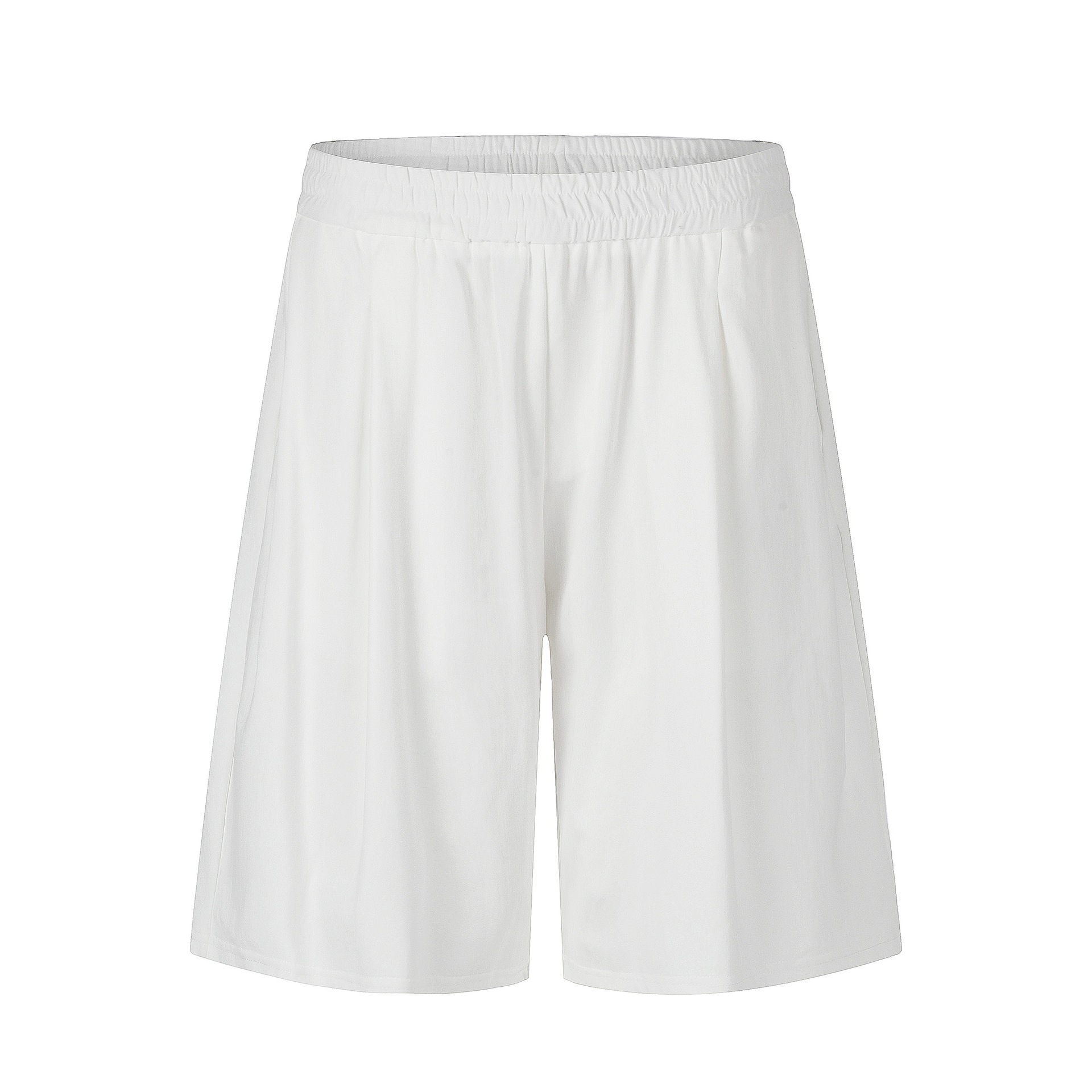 Elastic Waist Short Pants for Men - Minimalist Solid Color Versatile Style