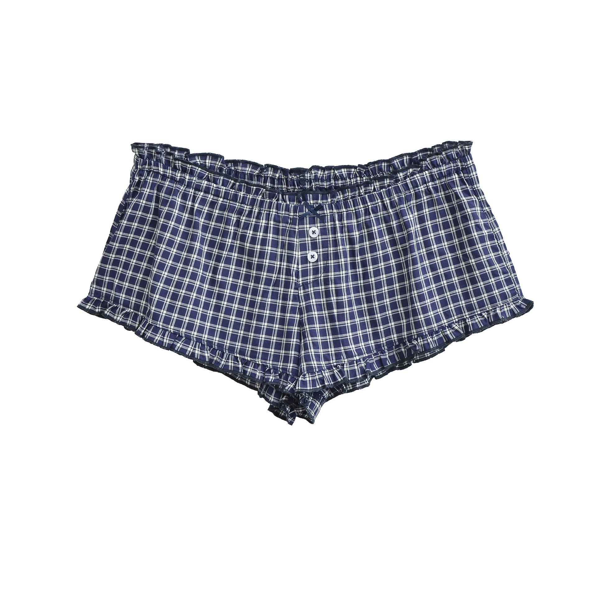 Shorts a cuadros verdes para mujer