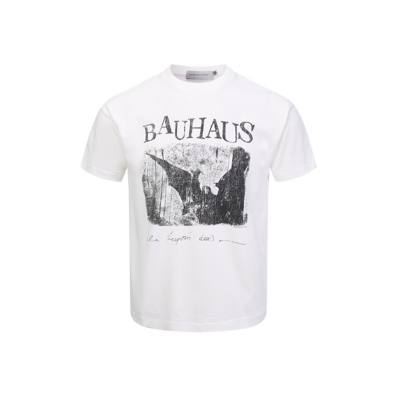 Washed Distressed Gothic Print Design Regular Shoulder Loose Fit Short Sleeve T-Shirt