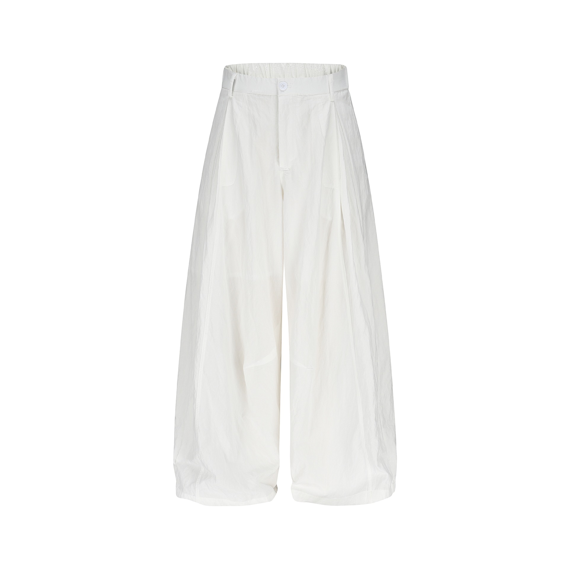 Draped Casual Wide-Leg Pants Loose Fit, Comfortable Commuting, Floor-Length Trousers