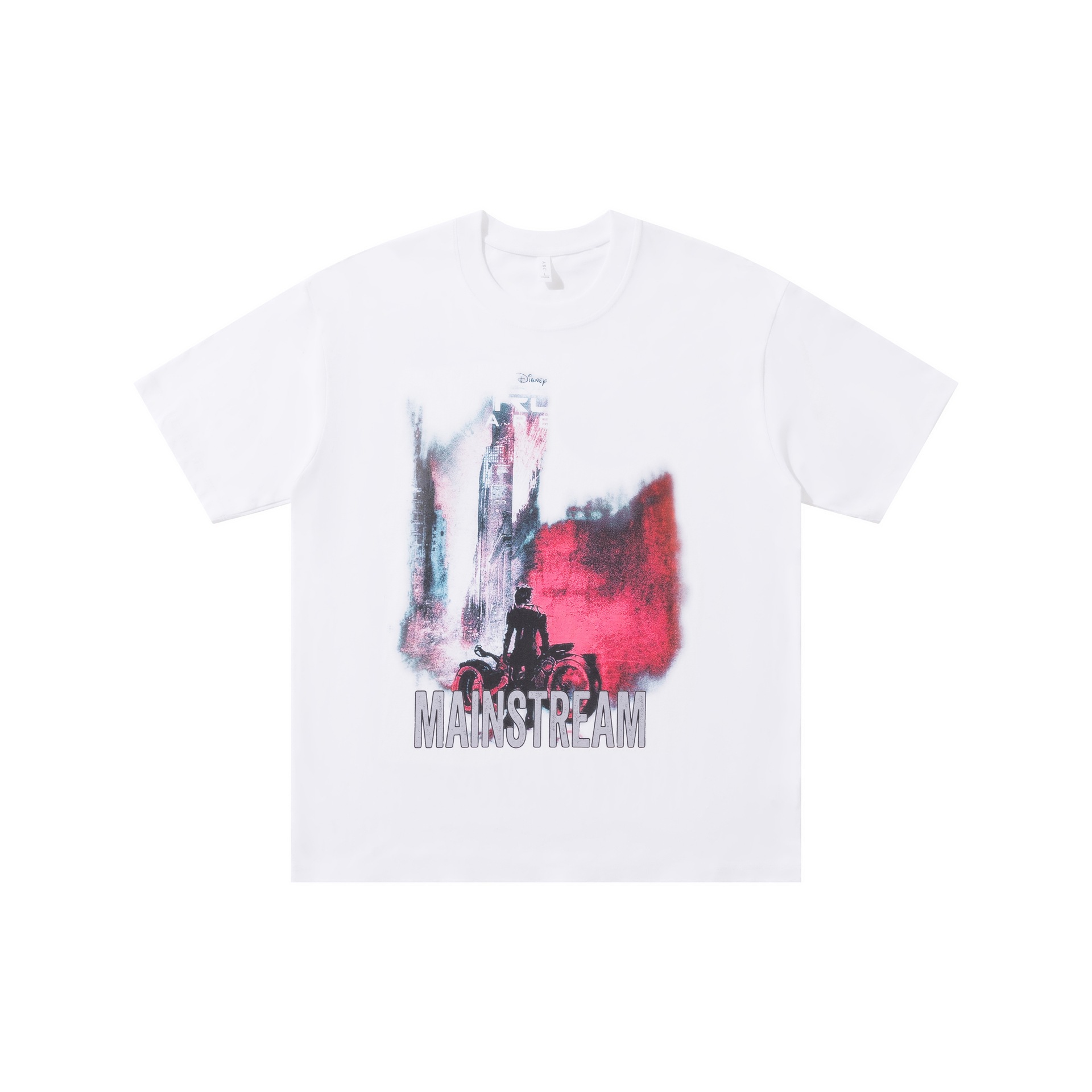 Cyberpunk motorcycle printed short sleeved shirt