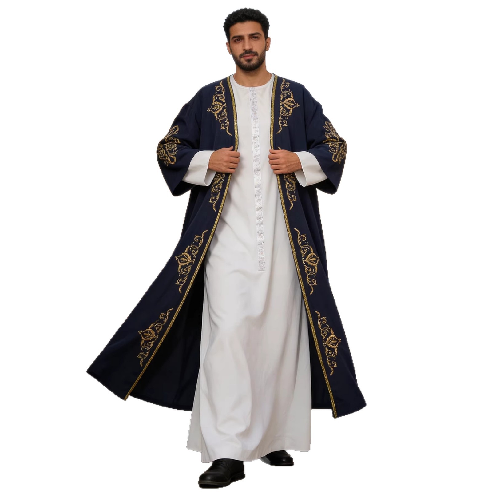 Long skirt with lace and long robe