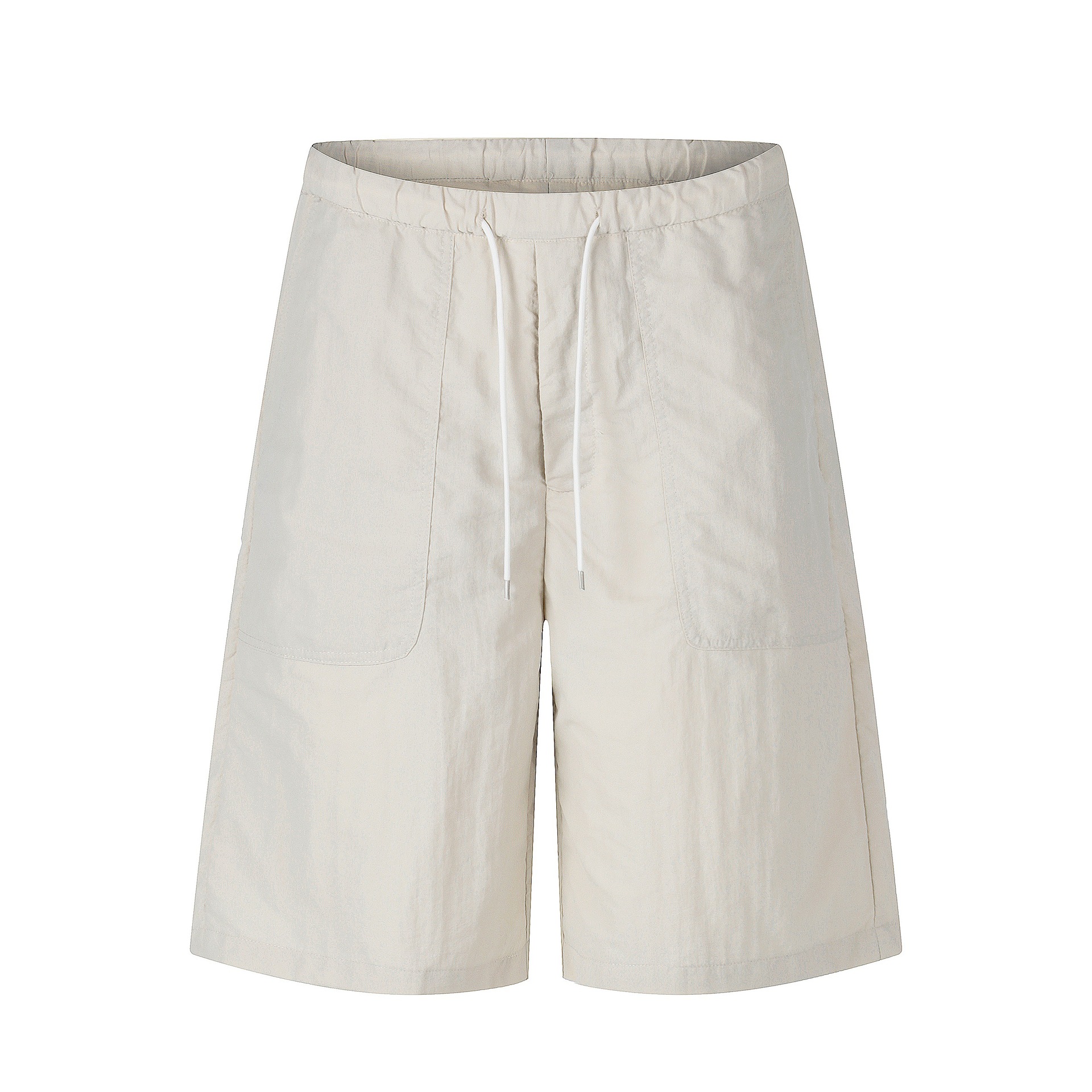 Casual Solid Color Versatile Elastic Waist Loose Five-Point Shorts Men