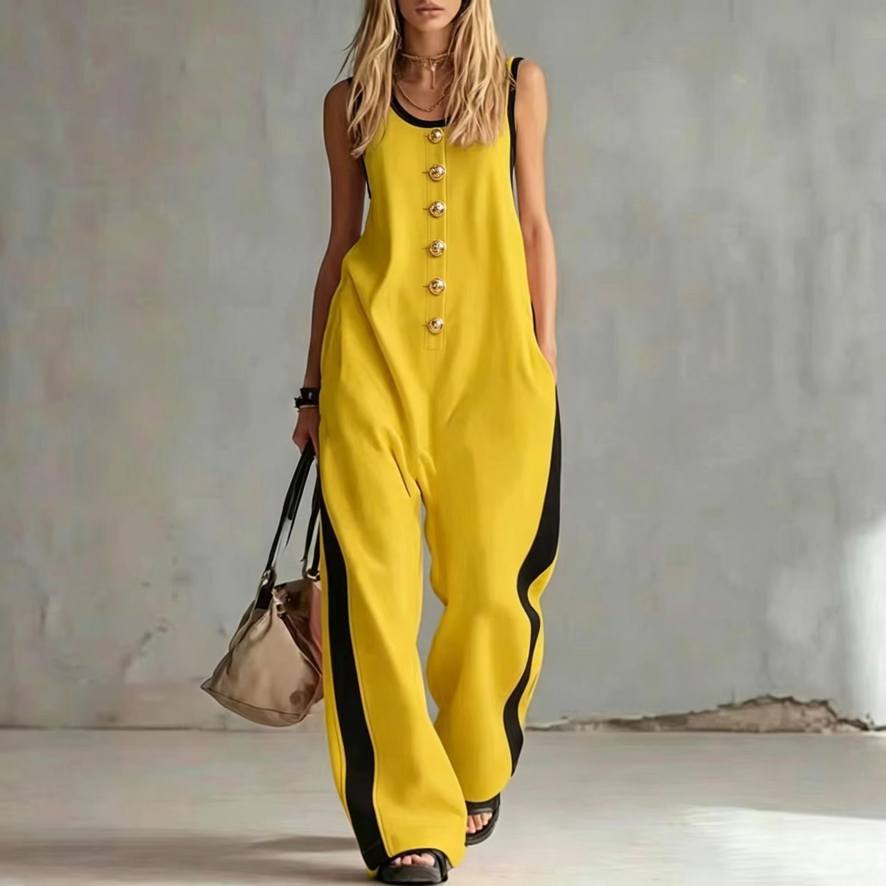 Mono mujer sin mangas color amarillo jengibre