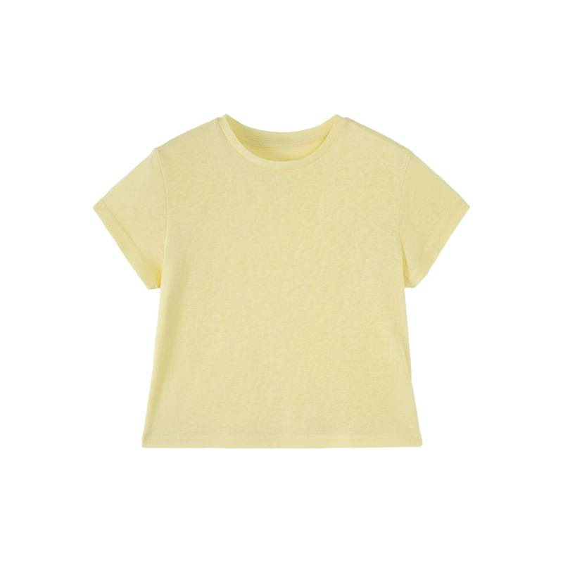Yellow Regular Shoulder Short Sleeve T-Shirt