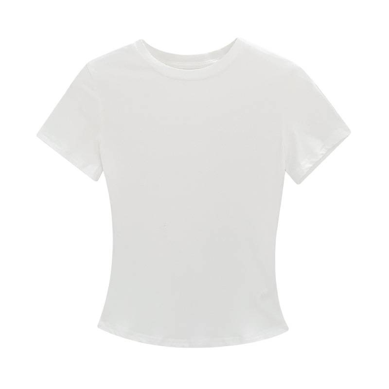 Regular shoulder slim-fitting short-sleeved T-shirt