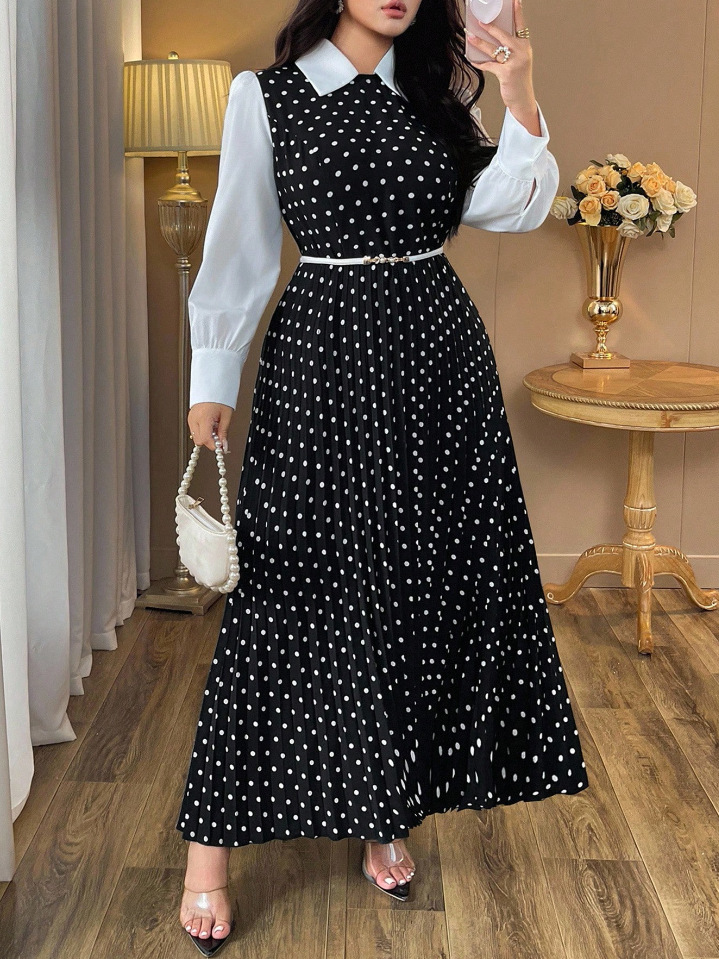 Vintage polka dot plus-size maxi dress - Vilmere