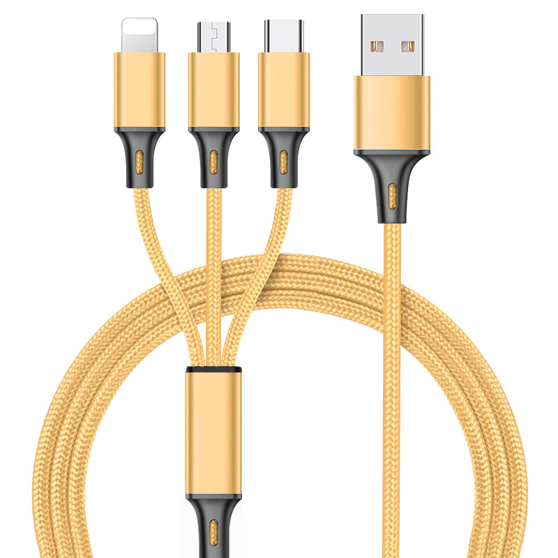 Nylon-Braided 1-to-3 Mini Charging Cable 4